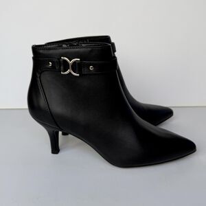 Charter Club Boots Womens Size 6 Black Ulyssa Ankle Kitten Heel Pointed Toe